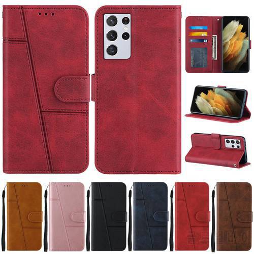 Luxury Wallet Flip Phone Case on For Samsung Galaxy S21 S20 22 Plus Ultra S 21 FE S20FE Note 20 Ultra Case Leather Protect Cover