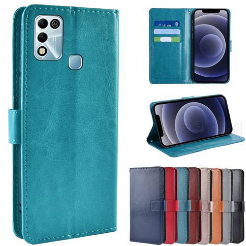 Vintage Flip Leather Case For Infinix Hot 11 Play Cover Magnetic card holder Phone Case On Infinix Hot11 Play Protective Cover