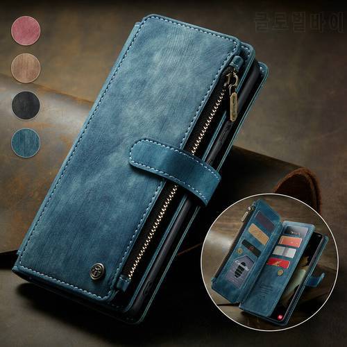 CaseMe Galaxy Z Fold 4 3 Case For Samsung Zipper Wallet S22 Ultra 5G S21 S20 Credit Card Slot Leather Phone Flip Z Fold 3 4 Case