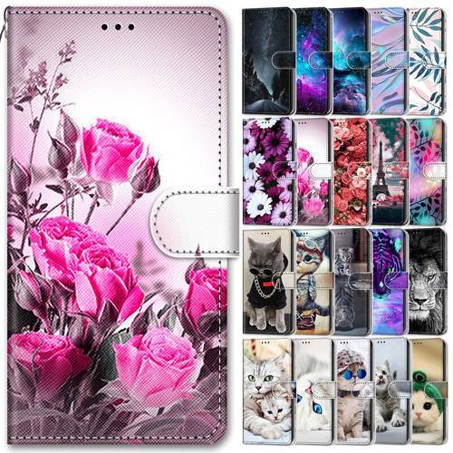 Leather Wallet Case For Oppo A15 OPPOA15 2185 Flip Cover na For OPPO A15s OPPOA15s 2179 Painted Animal Case Phone Bags Etui