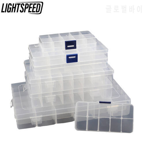 Adjustable Transparent Plastic Storage Box For Motherboard Chip Screw Electronic Part Storage Can Be Split Transparent Tool Box