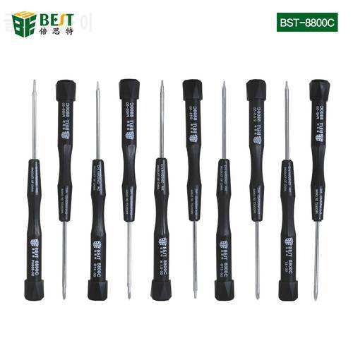 BST-8800C Precision screwdriver set 10 in 1 magnetic screwdriver set,Mobile phone iPad camera iphone Samsung repair tool