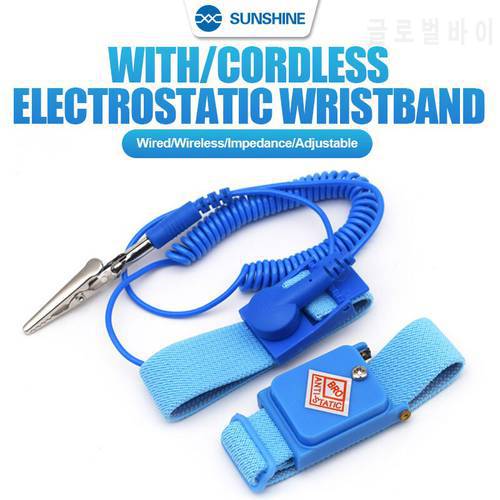 1PCS Anti-static Bracelet With/cordless Electrostatic Wristband Impedance Adjustable for Reducing Static Electricity