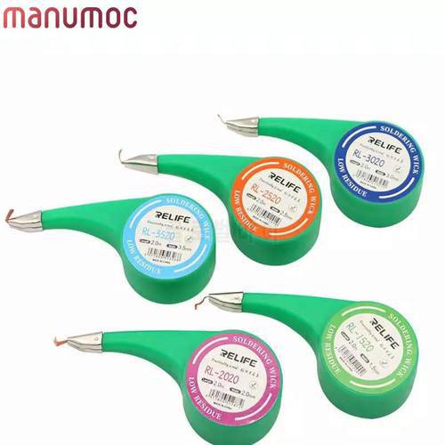 Relife Soldering Wick Desoldering Braid Remover Wire BGA Absorbtion Line Sucking Tin Belt 1.5mm 2mm 2.5mm For Phone Repair Tool