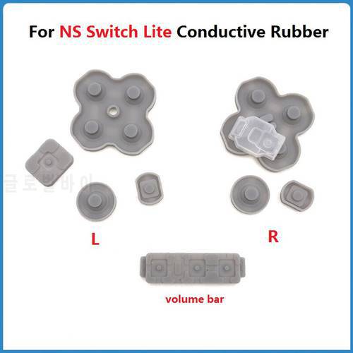 For NS Switch Lite Conductive Rubber Button Pad Set Host Handle Left Right Silicon Buttons Volume Bar Conductive Glue Repair Acc