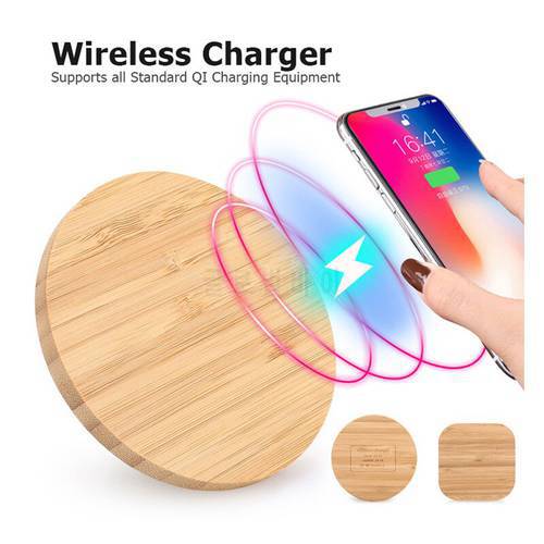 Bamboo Wireless Charger 15W 10W 5W Fast Wireless Charging Pad for iPhone 13 12 mini 11 Pro Max Samsung Galaxy AirPods Pro 2