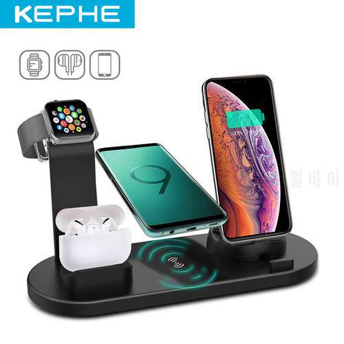 Qi 4 in 1 Fast Wireless Charging Induction Charger Stand For iPhone 11 Pro X XS Max XR 8 Airpods Pro Apple Watch Docking Station