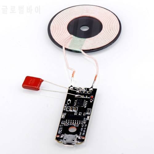 Wireless Charger PCBA Circuit Board Coil 10W Wireless Charging Micro USB Port DIY for Samsung S8 Fast chargering For ihone 11