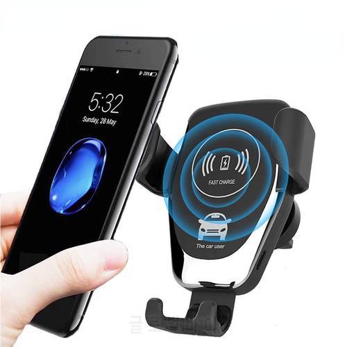 Car Fast Wireless Charger For iPhone 8 8 Plus XS 7.5W Car Wireless Charger For Samsung Galaxy S7 S8 S9 S10 Note 9 Charger