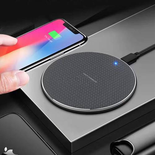 10W Fast Wireless Charger Chargers For Samsung Galaxy Huawei Xiaomi Phone Qi Charging Pad for Apple iPhone 11 Pro XS Max XR 12