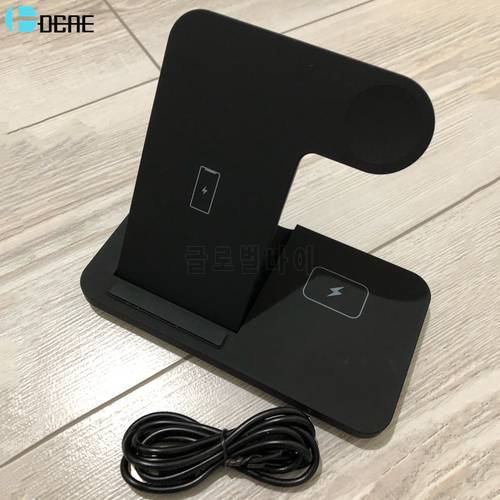 15W 3 in 1 Wireless Charger Stand for iPhone 14 13 12 11 XS XR X 8 Fast Charging Dock Station For Apple Watch 7 SE 6 AirPods Pro