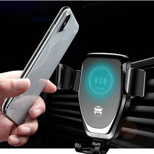 Car Qi Wireless Charger For iPhone 11 Pro XS Max X 10w Fast Wirless Charging Wireless Car Charger For All phones