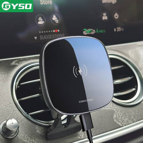 GYSO Magnetic Car Phone Holder Wireless Charger For iPhone 13 iPhone 12 Pro Max Auto Wireless Charging Car Charger Phone Holde