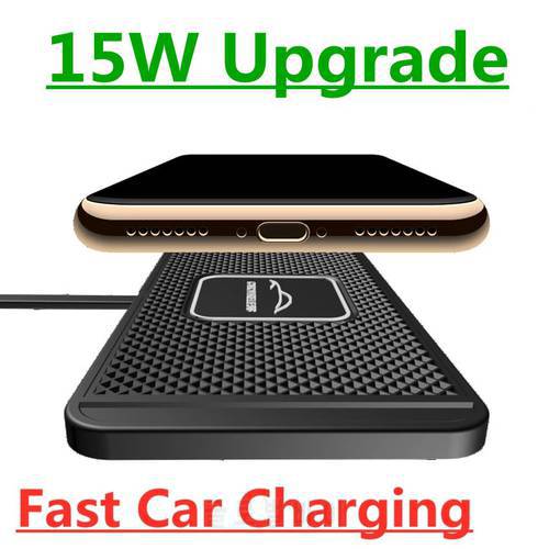 15W Wireless Charger Car Charger Wireless Charging Dock Pad For iPhone 13 12 11 Pro Max Samsung S9 S8 Fast Phone Car Chargers