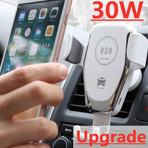 30W Fast Car Wireless Charger For iPhone 13 12 11 Pro XS Max XR X Samsung S10 S9 Wireless Charging Phone Car Holder Chargers