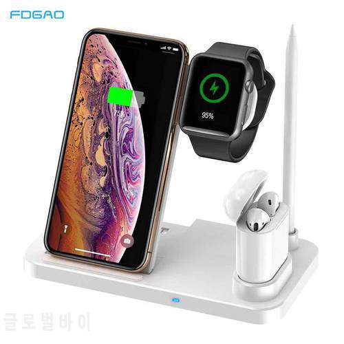 4 in 1 Wireless Charger Stand For Apple Watch 8 7 6 Fast Charging Dock Station for iPhone 14 13 12 11 X XR 8 iWatch AirPods Pro