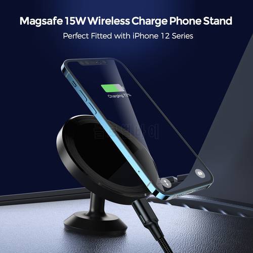 Magnetic Wireless Charger 2in1 15W Qi Wireless Car Charger For mag iPhone 14 12 13 Pro Max Mini Samsung Huawei Xiaomi