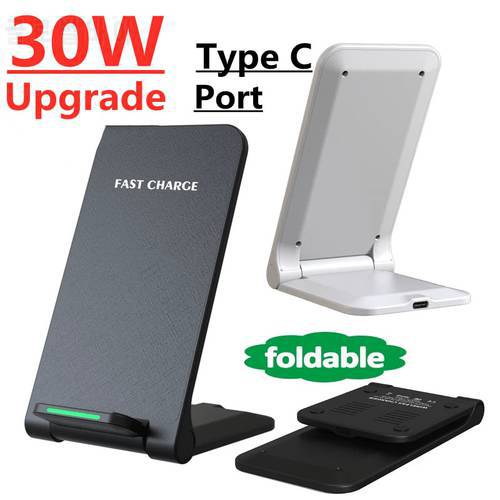 60W Wireless Charger Stand Pad For iPhone 14 13 12 11 X Pro Max Samsung S22 S20 S10 Xiaomi Fast Charging Station Phone Holder