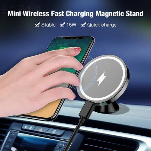 For MagSafe Magnetic Car Air Vent Wireless Charger Mount 15W Fast Wireless Charging Phone Holder for iPhone 13 12 mini Pro Max