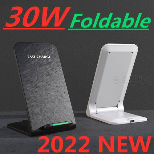 65W Wireless Charger Stand Pad For iPhone 14 13 12 11 Pro X XS Max XR Samsung S21 S20 Fast Charging Dock Station Phone Holder