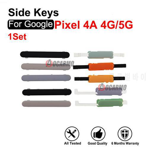 For Google Pixel 4A 4G 5G Side Button Keys Power On /Off Volume Button Replacement Parts Use For Black White Orange Phone