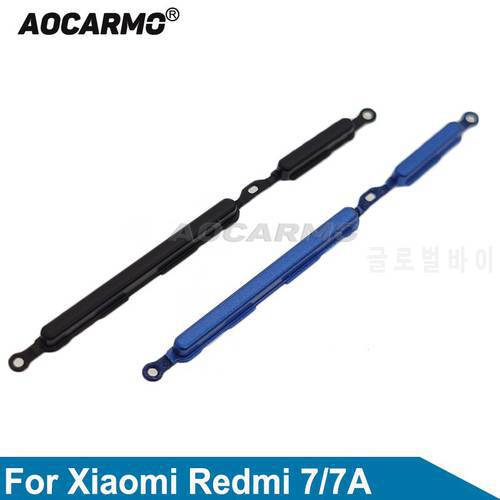 Aocarmo For Xiaomi Redmi 7 7A Volume Power ON OFF Volume Up Down Side Button Key Replacement Repair Part