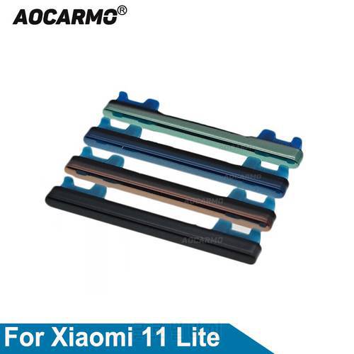 Aocarmo For Xiaomi 11 Lite Volume Power ON OFF Side Button Key Replacement Repair Part