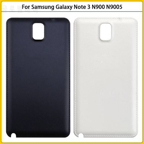 New For Samsung Galaxy Note 3 N900 N9005 Note3 Battery Back Cover Note3 Rear Door Housing Case Plastic Panel Logo Replace