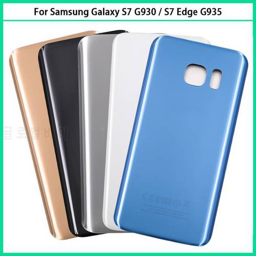 New For Samsung Galaxy S7 G930 G930F S7 Edge G935 Battery Back Cover S7 Rear Door 3D Glass Panel Housing Case Adhesive Replace