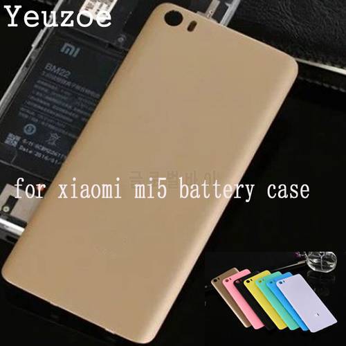 Fashion Plastic Battery Back Cover for xiaomi mi5 mi 5 M5 Back Battery housing cover replacement Parts xiaomi 5 with logo