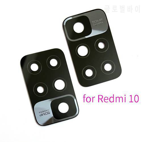 2PCS 5PCS 10PCS For Xiaomi Redmi 10 Rear Back Camera Glass Lens Cover with Adhesive Sticker