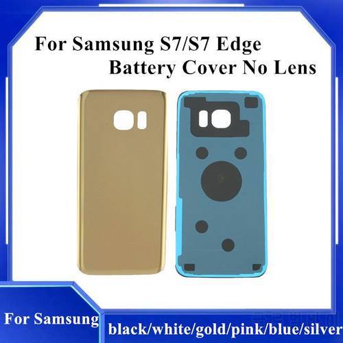Battery Back Cover Rear Door For Samsung S7 Edge G935F Battery Cover With Free Adhesive For Samsung S7 G930F Glass Housing