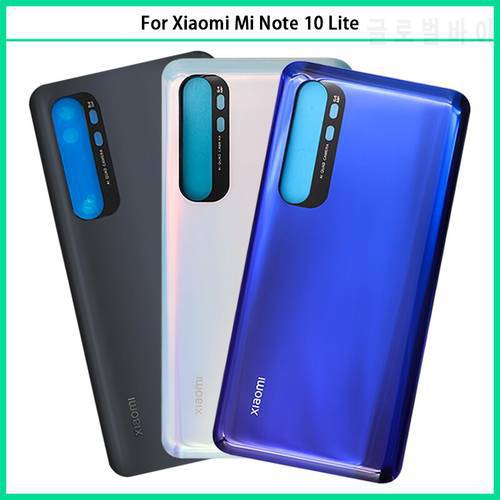 6.47&39&39 For Xiaomi Mi Note 10 Lite Battery Cover Rear Back Door 3D Glass Housing Case Mi Note 10 Lite Battery Housing