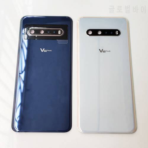 LM-V600 Original Back Glass Rear Housing Cover For For LG V60 ThinQ 5G Back Door Replacement Hard Battery Case With Camera Lens