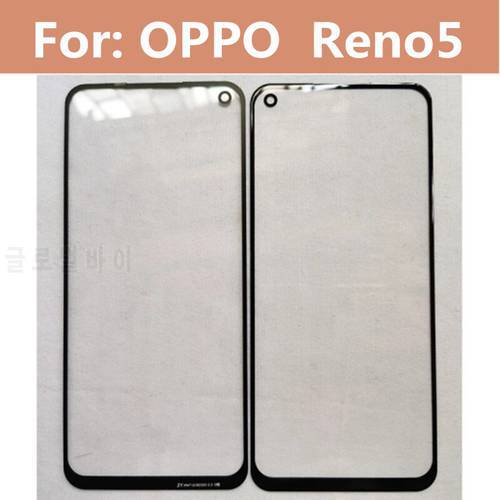 For OPPO Reno 5 Front Touch Screen Glass Outer Lens Replacement
