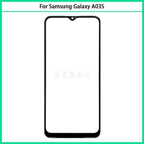 10PCS For Samsung Galaxy A03S Touch Screen Front Outer Touch Glass Panel LCD Display Lens A03S Touchscreen Front Glass OCA Glue