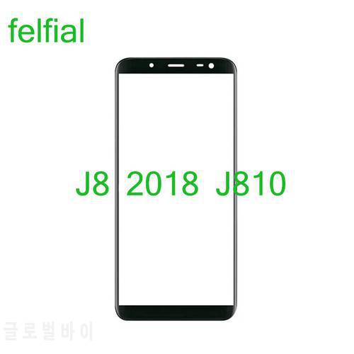 For Samsung Galaxy J8 2018 J810 J810F SM-J810F/DS Touch Screen Front Panel Glass Lens Front Outer LCD Glass Replacement