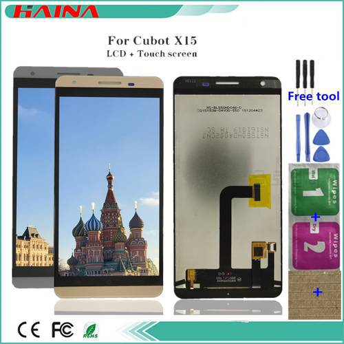 B/W/G color For cubot x15 LCD Display+Touch Screen Digitizer Assembly NSF550FH4001 x 15 +Tools