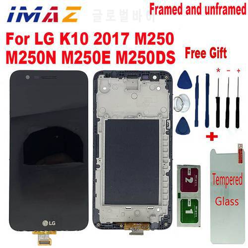 IMAZ Original 5.3‘’ LCD For LG K10 2017 LCD Display Touch Screen Digitizer Assembly For M250 M250N M250E M250DS LCD with Frame