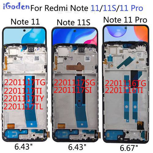 incell for Xiaomi Redmi Note 11 Pro LCD With Touch Screen Digitizer For Redmi Note11 Note 11s lcd 201117TG, 2201117TI Display
