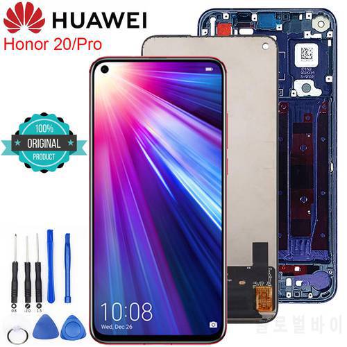 New 6.26 For Huawei Honor 20 LCD Display Honor20 Touch Screen Digitizer For Honor 20 Pro Display YAL-L21 YAL-AL10 Assembly Parts
