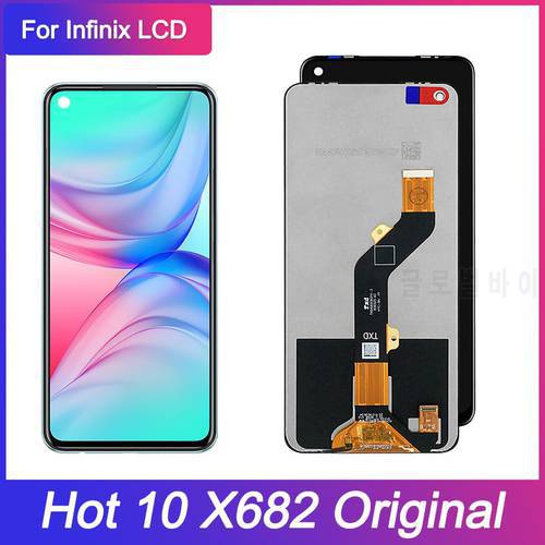 Original LCD For Infinix Hot 10 Display Touch Screen Digitizer Assembly X682B X682 X682C LCD Repair Replacement Parts