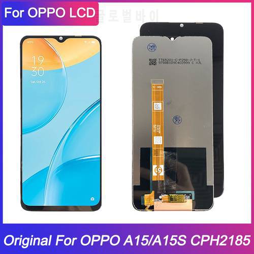 Original For Oppo A15 CPH2185 Display Touch Screen Digitizer Assembly Replacement For Oppo A15s CPH2179 LCD