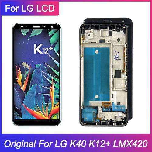 LCD X420 For LG K40 X420 LCD OriginaL Display Touch Screen Digitizer with frame For LG K12 Plus Replacement Screen
