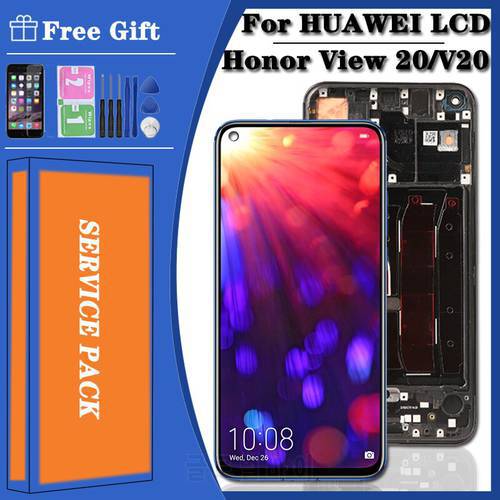 6.4 Original View20 For Huawei Honor View 20 LCD Touch panel Screen Pantalla Digitizer Assembly For Honor V20 PCT-L29 AL10 TL10