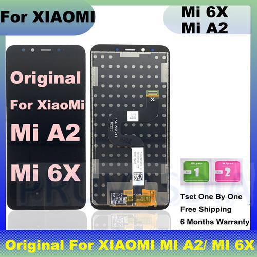 5.99&39&39 For XiaoMi MI A2 LCD Display Touch Screen Digitizer Replacement Assembly For XiaoMi Mi 6X