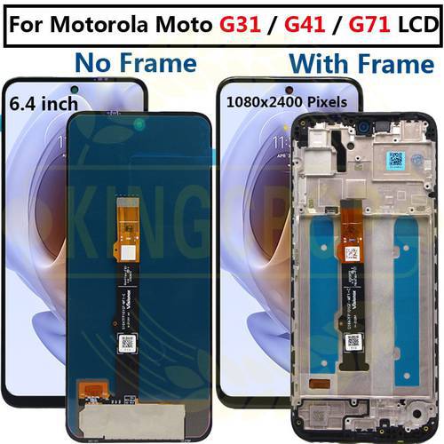 AMOLED Original For Motorola Moto G41 LCD Touch Screen For Moto G31 LCD XT2173-3 Digitizer Assembly display for moto G71 5G LCD