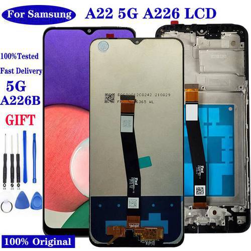 6.6&39&39 Original Display For Samsung Galaxy A22 5G SM-A226B A226 Display Touch Screen Digitizer Assembly For Samsung A226B LCD