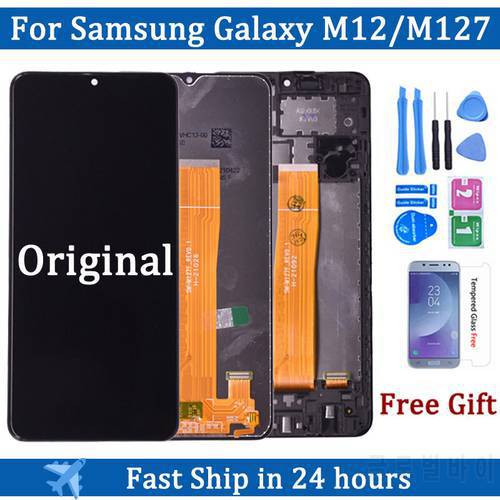 Original For Samsung Galaxy M12 M127 LCD Display Touch Screen Digitizer Replacement Accessory For SM-M127F/DSN Display