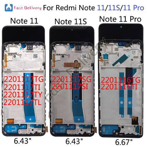 incell For Xiaomi Redmi Note 11 Pro LCD Display With Touch Screen Digitizer Assembly For Redmi Note11 2201117TG 2201117TI lcd